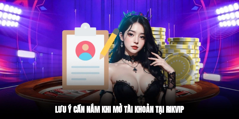 Lưu ý cần nắm khi mở tài khoản tại RIKVIP